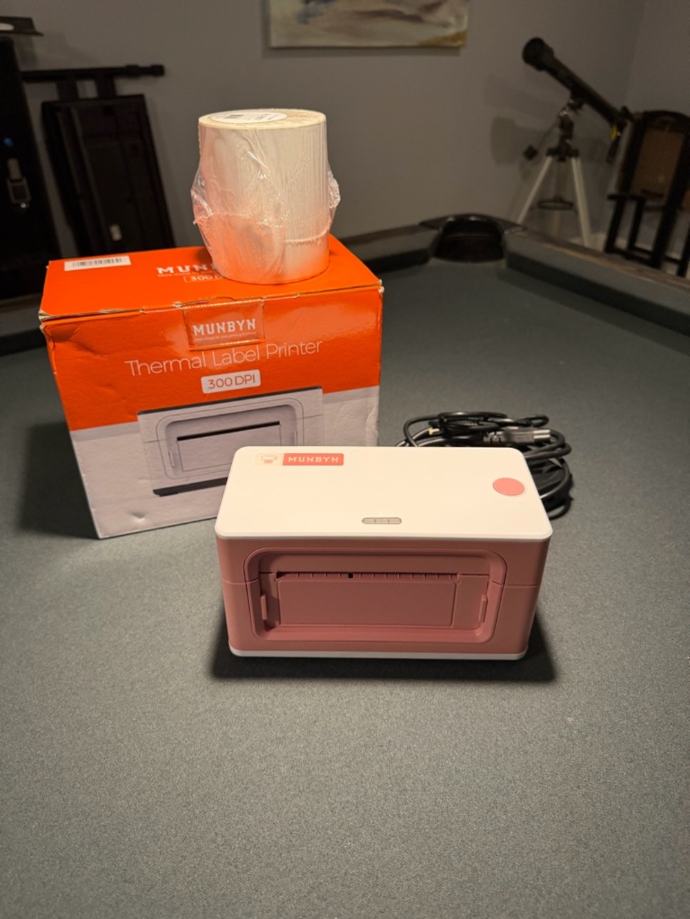 Pink Portable Thermal Label Printer - Compact Wireless Label Maker - Picture 8 of 8